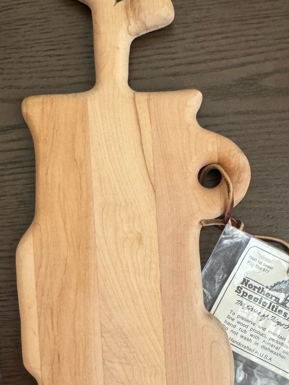 Golf Bag Wood Cutting Board NWT - Light Natural Color